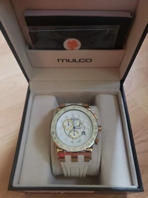 Reloj Mulco Movimiento Suizo Hombre MW593503012 Blanco Necesita Batería Nueva  Foto 1 de 3