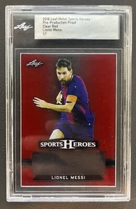 Leaf Metal Sports Heroes Proof 2018 rojo transparente Lionel Messi (1/1) - Imagen 1 de 2