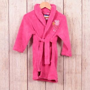 Girl's Age 3-4 Years Peppa Pig Pink Fleece Dressing Gown GUC Combine P&P
