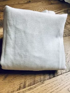 EUC RH Restoration Hardware Textured Basket Weave Linen Drapery Panel 84” L - Picture 1 of 5