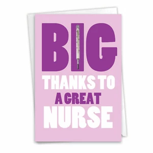 1 Funny Thank You Card with Envelope - Great Nurse C3694TYG - Picture 1 of 6