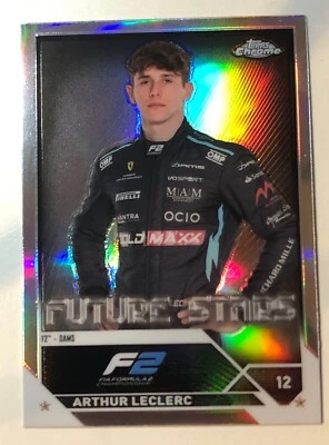 2023 Topps Chrome Formula 1 Arthur Leclerc F2 Future Stars Refractor - Image 1 of 2