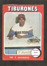 Pompeyo Davalillo 1976 Venezuelan Winter League Sticker #109 Rare *Set Break