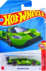 Hot Wheels Ford GT Race 2016 verde - Foto 1 di 5
