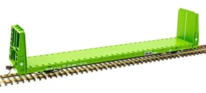 Atlas HO Scale 62' Bulkhead Flatcar Boise Cascade/MDW (Green/White) #1123 - Picture 1 of 1
