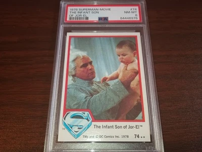 1978 Topps Superman Movie #74 (Infant Son Of Jor-EL) PSA 8 NM Mint - Image 1 of 3