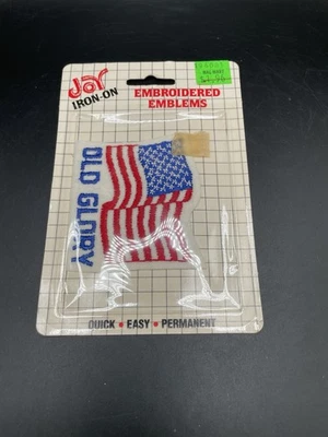 Vintage Joy Insignia Iron-on Patch Embroidery Truckers “OLD GLORY “NOS 1987 - Image 1 of 4