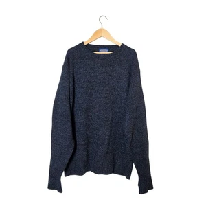 Pendelton Mens 100% Shetland Wool Crewneck Sweater L Gray Washable Casual Warm - Picture 1 of 8