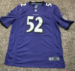 Nike Baltimore Ravens NFL Ray Lewis #52 On Field Football Jersey Men’s 2XL - Picture 1 of 7