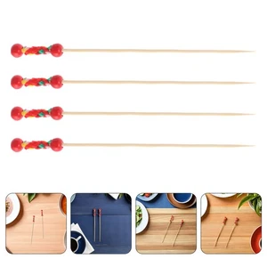 400 piezas pinchos de bambú palitos de cóctel para decorar barra selecciones tenedor de frutas - Imagen 1 de 12