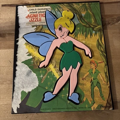 Vtg Disney Tinkerbell Magnetic Puzzle Child Guidance 13 Pc Questor - Image 1 of 3
