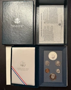 1990 Prestige Proof Set United States W/ Eisenhower Commemorative Silver Dollar - Picture 1 of 5