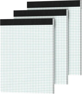 Graph Paper 8.5 X 11, 3 Pack, 4X4 Quad Ruled, Grid Paper Pad 8-1/2" X 11", Grid - Picture 1 of 12