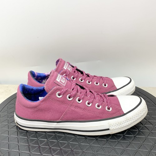 Sneakers Converse donna taglia 8 scarpe basse all star punta cappuccio viola rosa tela