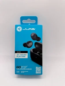 NEU JLab GO POP+ True Wireless Ohrhörer 35 Stunden Akku Touch Controls - Schwarz - Bild 1 von 3