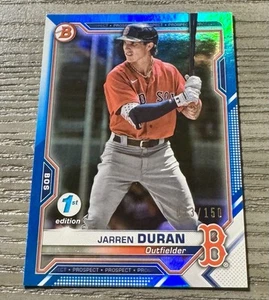 2021 Bowman 1st Edition Blue Foil /150 Jarren Duran #BFE-135 - Bild 1 von 3