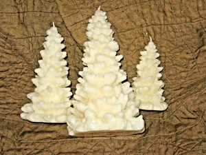 THE WHITE BARN CANDLE CO 3 SET CANDELE ALBERI SCINTILLANTI glitter - Foto 1 di 13