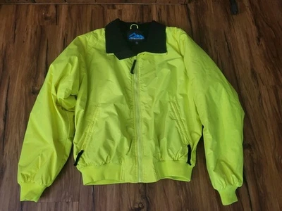 Abrigo de invierno tri-montaña talla grande para hombre, abrigo de lluvia, fluorescente, neón, 100 % nailon Foto 1 de 4