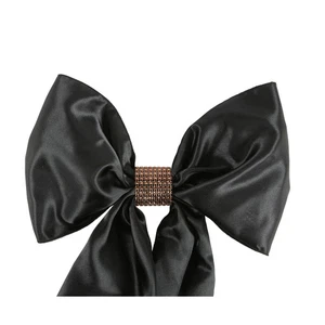 100 Brown Rhinestone Bow Covers - 8 Row - wedding chair sash reusable - Picture 1 of 5