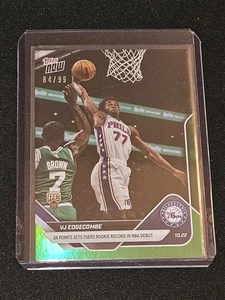 2025-26 Topps NOW VJ Edgecombe Green Foil Rookie Card 84/99 #11 Debut 76ers - Bild 1 von 2