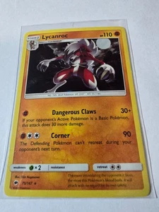 Pokemon TCG Lycanroc Burning Shadows 75/147 Holo Rare NM/MT - Picture 1 of 1
