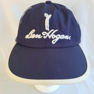 Ben Hogan Men's Golf Hat Blue White Trim Vented Strapback Adjustable Embroidery - Picture 1 of 11