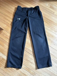 Under Armour Pants Boys Large Black Baseball Loose Fit YLG Kids Youth Worn 1x - Picture 1 of 6