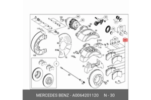 Mercedes-Benz A0064201120 Set pastiglie - Foto 1 di 1