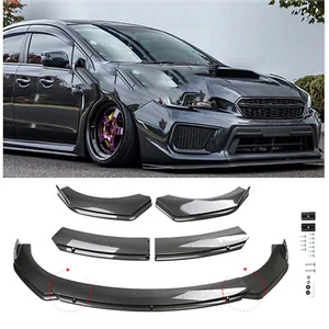 Front Bumper Lip Splitter Spoiler Carbon Fiber Style For Subaru Legacy 2000-2023 - Picture 1 of 15