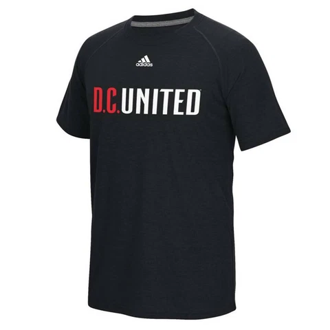 D.C. United MLS Adidas Men's Black "Primary One" Team Logo Climalite T-Shirt Cover