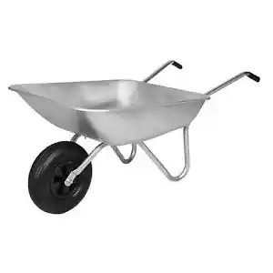 Wheelbarrow 65L Heavy Duty Galvanised Tray 13" Pneumatic Tyre TOUGH MASTER - Picture 1 of 4