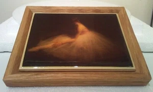 Vintage Kimberly Enterprises Framed Ceramic Tile BALLERINA 7 1/8" X 5 3/4"  - Picture 1 of 6