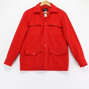 Vintage Pioneer Sportswear Mackinaw Jacket Mens Medium (Est) Red 100% Wool 50s