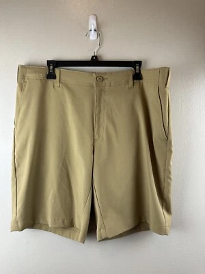 Pantalones Cortos de Golf BCG Para Hombre Talla 38W Chinos Frontales Planos Bolsillos Tostado Caqui Foto 1 de 4