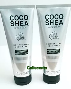 Bath & Body Works Coco Shea CUCUMBER Moisturizing Body Wash 10 fl oz NEW X2 - Picture 1 of 1