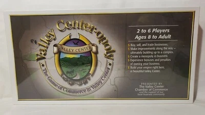 VALLEY CENTER, CA Monopoly Game “Valley Center-Opoly” NEW AND SEALED - Image 1 of 4