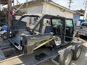 2007-2010 JEEP WRANGLER JKU BARE TUB WITH ROLL BAR / CAGE OEM BODY FLOOR SIDE 