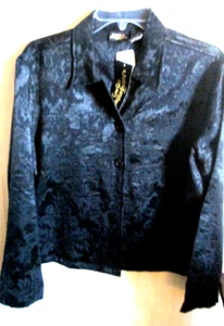 HH. SARA STUDIO LADIES SIZE PL BLOUSE / JACKET BLACK NWT - Picture 1 of 2