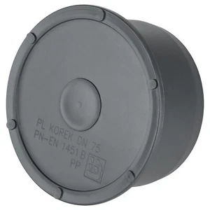 Socket Plug 75mm Waste Pipe Soil Pipe Vent Pipe Cap Blank Stop End Push-Fit - Picture 1 of 4