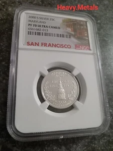 2000- MARYLAND Silver Proof Quarter PF70 NGC NICE LOW PRICE!! - Picture 1 of 5