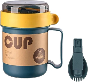 Soup Mug,18 Ounce Microwave Soup Cups with Lid Allows Food Flasks Oven Milk Cup - Picture 1 of 12