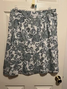 EDDIE BAUER LADIES FLORAL PRINTED COTTON LINED SKIRT SIZE 14 - Picture 1 of 20