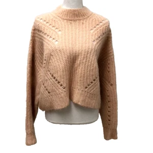 Anine Bing Cropped Jordan Mohair Boxy Crop Sweater Jumper Womens Medium - Picture 1 of 12