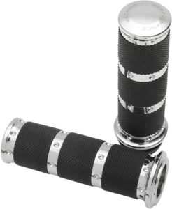 Performance Machine XLS Handlebar Grip Set Chrome TBW 0063-2087-CH - Picture 1 of 1
