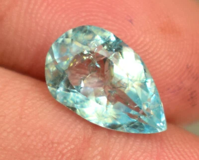 Natural Aquamarine Gemstone Faceted Pear Cut 3.55 Ct Loose Gemstone Brazil - Image 1 of 4