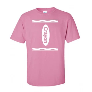 Crayon T-Shirt Funny Costume | World Book Day, Halloween Fancy Dress Cotton Tee - Picture 1 of 20