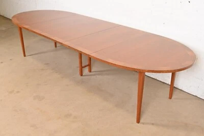 Directional Mid-Century Modern Cherry and Burl Wood Dining Table, Refinished Foto 1 de 4