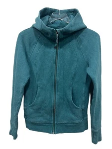Lululemon Hooded Full Zip Scuba Jacket Size 6 Heathered Desert Teal READ - Picture 1 of 8