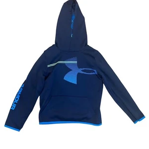 Under Armour Cold Gear Hoodie Loose Fit YSM -Small- Fleece Lined Navy Blue - Picture 1 of 4