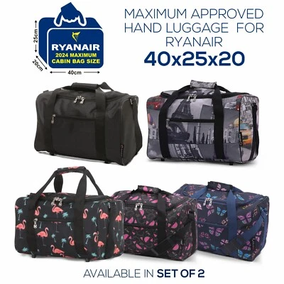 Ryanair 40x20x25cm Hand Luggage Travel Cabin Flight Bag Under Seat Holdall Bag - Image 1 of 4